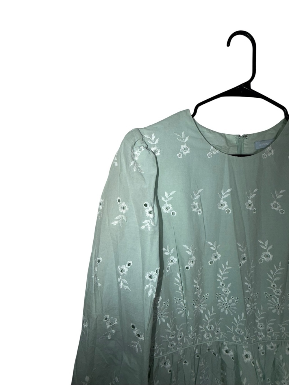 ANTONIO MELANI Light Mint Floral Embroidered Dress - Picture 3 of 6